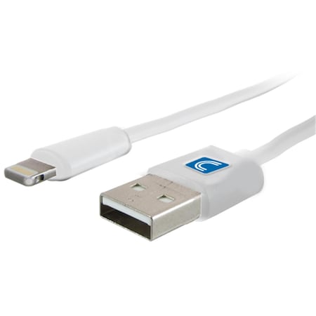 Comprehensive Lightning Male to USB A Male Cable White 3 ft. LTNG-USBA-3ST